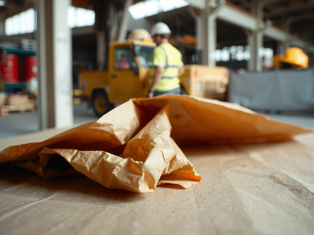 Texture de papier industriel froissé